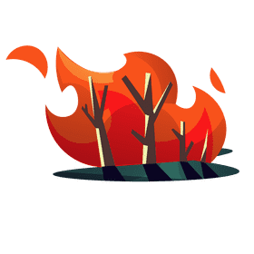 Fire forest clipart