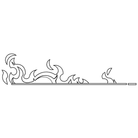 Fire line black and white clipart
