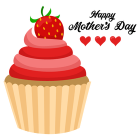 Happy Mothers Day muffin cupcake clipart