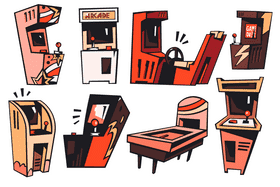 Arcade machine vector