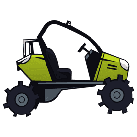 Atv green profile clipart