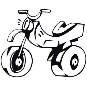 Atv light black and white clipart