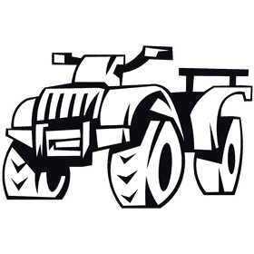 Atv black and white clipart