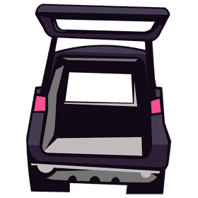 Audi trunk opened clipart