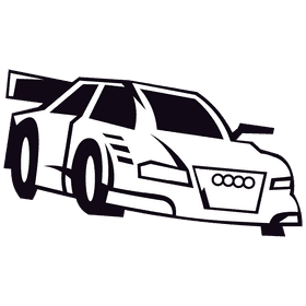 Audi sport black and white clipart
