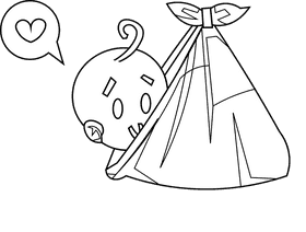 Baby heart black and white clipart