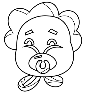 Baby portrait black and white clipart