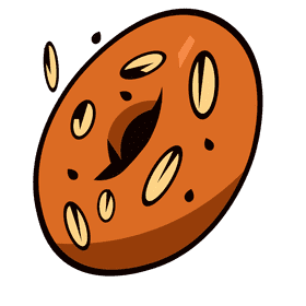Bagel tilted clipart