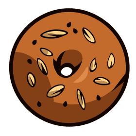 Bagel top view clipart
