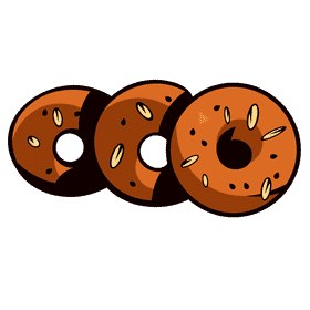 Bagel trio clipart