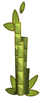 Bamboo long trio clipart