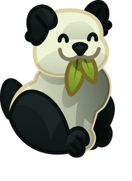 Bamboo panda clipart