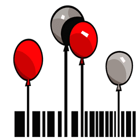 Barcode balloons clipart
