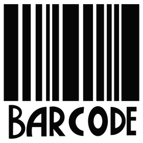 Barcode black and white clipart