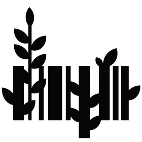 Barcode plant black and white clipart