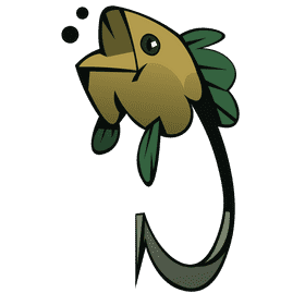 Bass fish fish anchor clipart