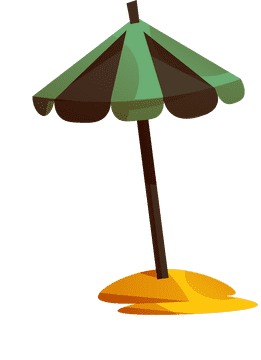Beach umbrella triangle clipart