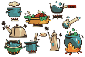 Boiling water vector