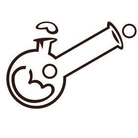 Boiling water glass black and white clipart