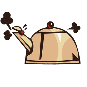 Boiling water pot clipart