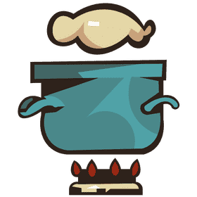 Boiling water steam clipart