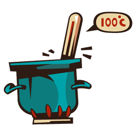 Boiling water temperature clipart