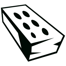 Brick wall brick black and white clipart