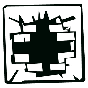 Brick wall broken black and white clipart