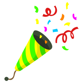 New Year confetti celebration clipart