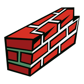 Brick wall in progress clipart