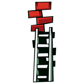 Brick wall ladder clipart