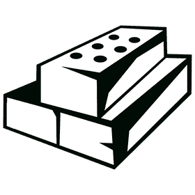 Brick wall trio black and white clipart