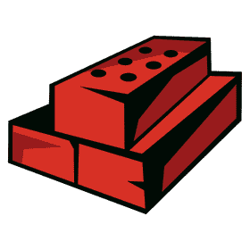 Brick wall trio clipart