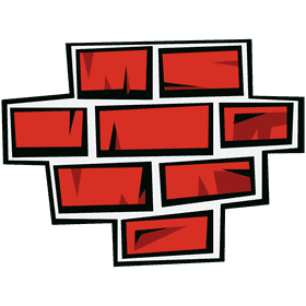 Brick wall wall front clipart