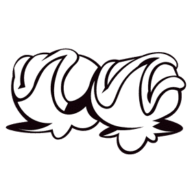 Brownie candy black and white clipart