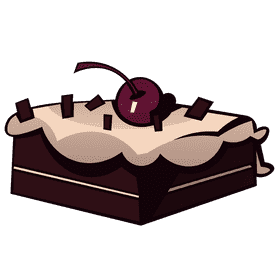 Brownie cherry clipart