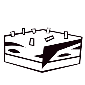 Brownie layered black and white clipart