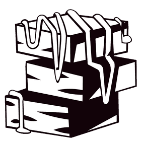 Brownie trio black and white clipart