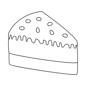 Pomegranate cake black and white clipart vector free download