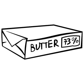 Butter butter black and white clipart