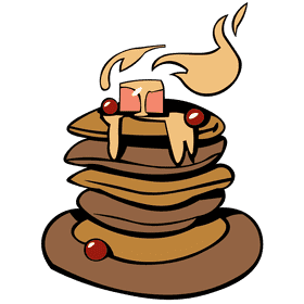 Butter pancakes clipart