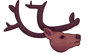 Caribou head clipart