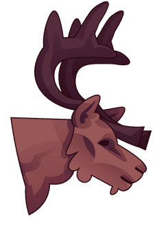 Caribou head clipart