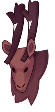 Caribou head clipart