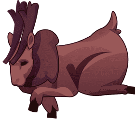 Caribou sleeping clipart