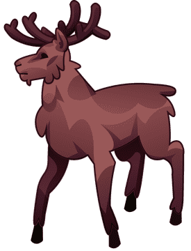 Caribou waiting clipart