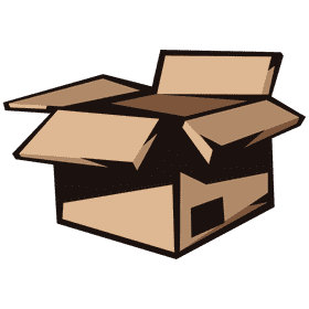 Carton opened clipart