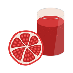 Pomegranate juice clipart