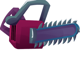 Chainsaw perspective clipart
