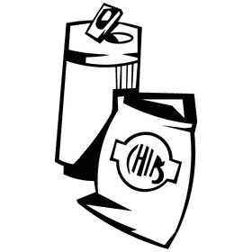 Chips cola black and white clipart